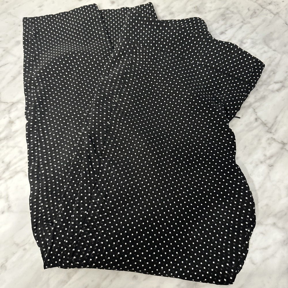 Worthington Pants Womens 8 Black White Polka Dot Stretch‎